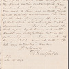 Thomas Streatfeild to Anna Maria Porter, autograph letter signed