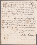 John Johnson to Mrs. Porter, autograph letter signed