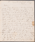 George Lamb to Mary Kean, letter (copy)