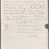 William Waldegrave, Lord Radstock to Jane Porter, autograph letter signed