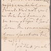 William Waldegrave, Lord Radstock to Jane Porter, autograph letter signed