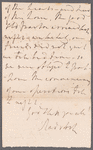 William Waldegrave, Lord Radstock to Jane Porter, autograph letter signed