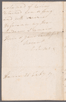 Charles James to Mrs. Porter, autograph letter signed