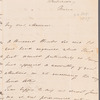 Mary Brydges to Miss Porter, autograph letter signed