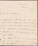 Mary Brydges to Miss Porter, autograph letter signed