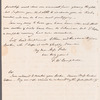 Frederick William Campbell to Jane Porter, autograph letter signed