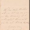 Mary Kean to Miss Porter, autograph letter signed