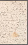 Peter Moore to Jane Porter, autograph letter signed