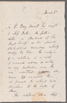Sir Humphry Davy to Miss Porter, autograph letter third preson