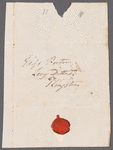 Sir Humphry Davy to Miss Porter, autograph letter third preson