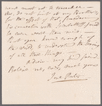 Jane Porter to John Taylor, autograph letter signed