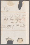 Peter Moore to Jane Porter, autograph letter signed