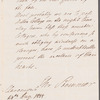 Christian Friedrich, Freiherr von Stockmar to Miss Porter, autograph letter signed