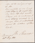 Christian Friedrich, Freiherr von Stockmar to Miss Porter, autograph letter signed