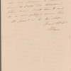 Henry Harris to Jane Porter, autograph letter signed