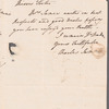 Charles James to Mrs. Porter, autograph letter signed