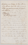 Henry Cayley to Jane Porter, autograph letter third person