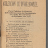 Coleccion de Invitaciones. Cuaderno Numero 1