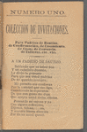 Coleccion de Invitaciones. Cuaderno Numero 1