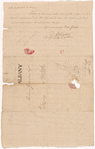 Lansing, Abraham G., addressed to Abraham Yates Junr. Esqr., New York