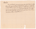 Oothoudt, Henry, addressed to Honorable Abraham Yates Junr. Esqr. in Congress, New York