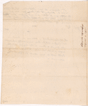 Yates, Abraham, Junr., draft of letter to Aaron Burr