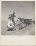 Mr. Page and Colonel Harrington of drought committee at farm near Guymon, Oklahoma