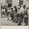 Farmers of Springfield, Colorado, listen attentively to H.H. Bennett of drought committee
