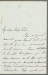 Nannette Astley to Jane Porter, autograph letter signed