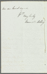Nannette Astley to Jane Porter, autograph letter signed