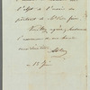 [A-----y?] to Jane Porter, autograph letter signed