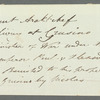 Unidentified writer, note