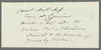 Unidentified writer, note