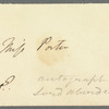 George Hamilton Gordon, Lord Aberdeen to Miss Porter, envelope (empty)