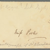 George Hamilton Gordon, Lord Aberdeen to Miss Porter, envelope (empty)