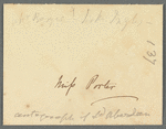 George Hamilton Gordon, Lord Aberdeen to Miss Porter, envelope (empty)