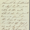 Mary Charlotte Anne Bagot to Jane Porter, autograph letter third person