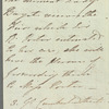 Mary Charlotte Anne Bagot to Jane Porter, autograph letter third person