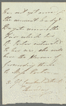 Mary Charlotte Anne Bagot to Jane Porter, autograph letter third person