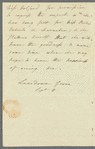 Henrietta Maria Bowdler to Jane Porter, autograph letter third person