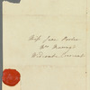 Henrietta Maria Bowdler to Jane Porter, autograph letter third person