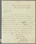 George Bartley to "My dear Sir," autograph letter signed