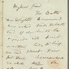 Elizabeth Benger to Miss Porter, autograph letter third person