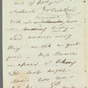 Elizabeth Benger to Miss Porter, autograph letter third person