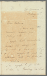 Sir Humphry Davy to Jane Porter, autograph letter signed
