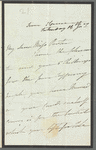 Mary Day to Jane Porter, autograph letter signed