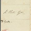 [James T. Hervé d'Egville?] to Robert Ker Porter, autograph letter signed