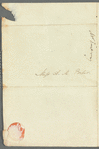 J. Emery to Anna Maria Porter, autograph letter signed