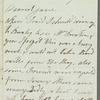 Lady Sophia Fitzgerald to Jane Porter, autograph letter signed