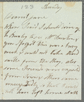 Lady Sophia Fitzgerald to Jane Porter, autograph letter signed